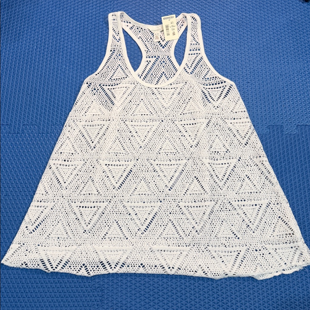 Aeropostale Nwt White Crochet Tank